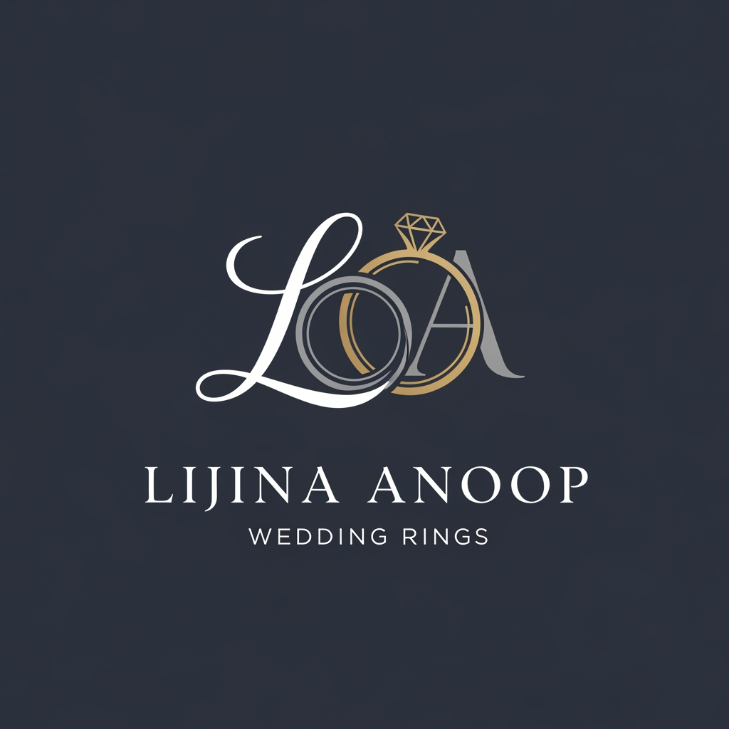 AI Design for LIJINA ANOOP i want to create a logo for our unique wedding ring naming
