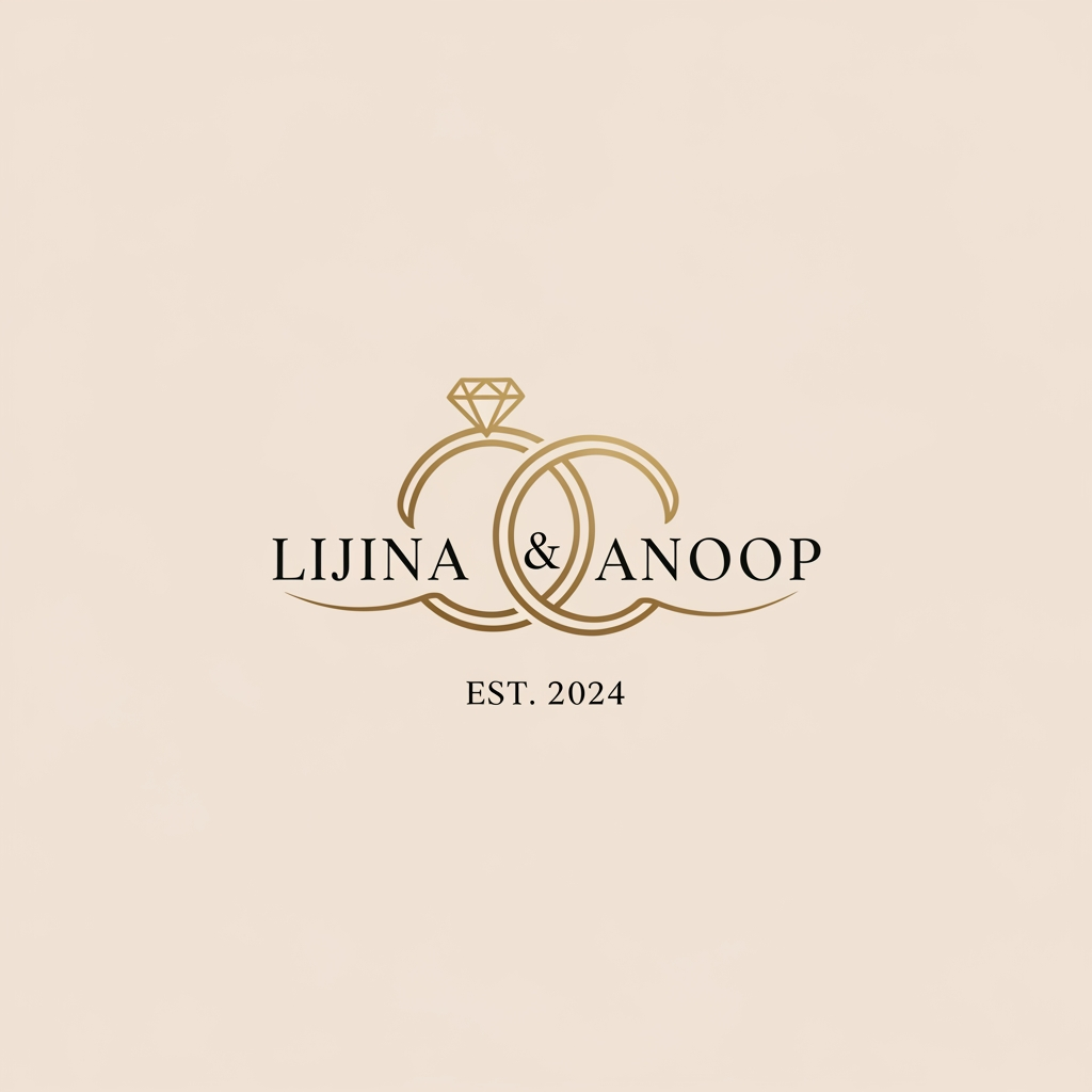 AI Design for LIJINA ANOOP i want to create a logo for our wedding ring