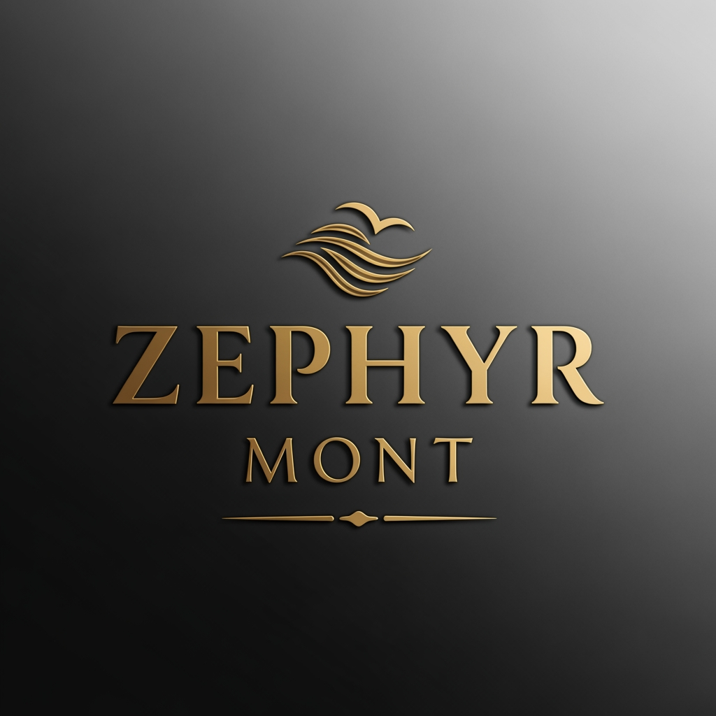 AI Design for I WANT LUXURY TYPE LOGO FOR "ZEPHYR MONT".