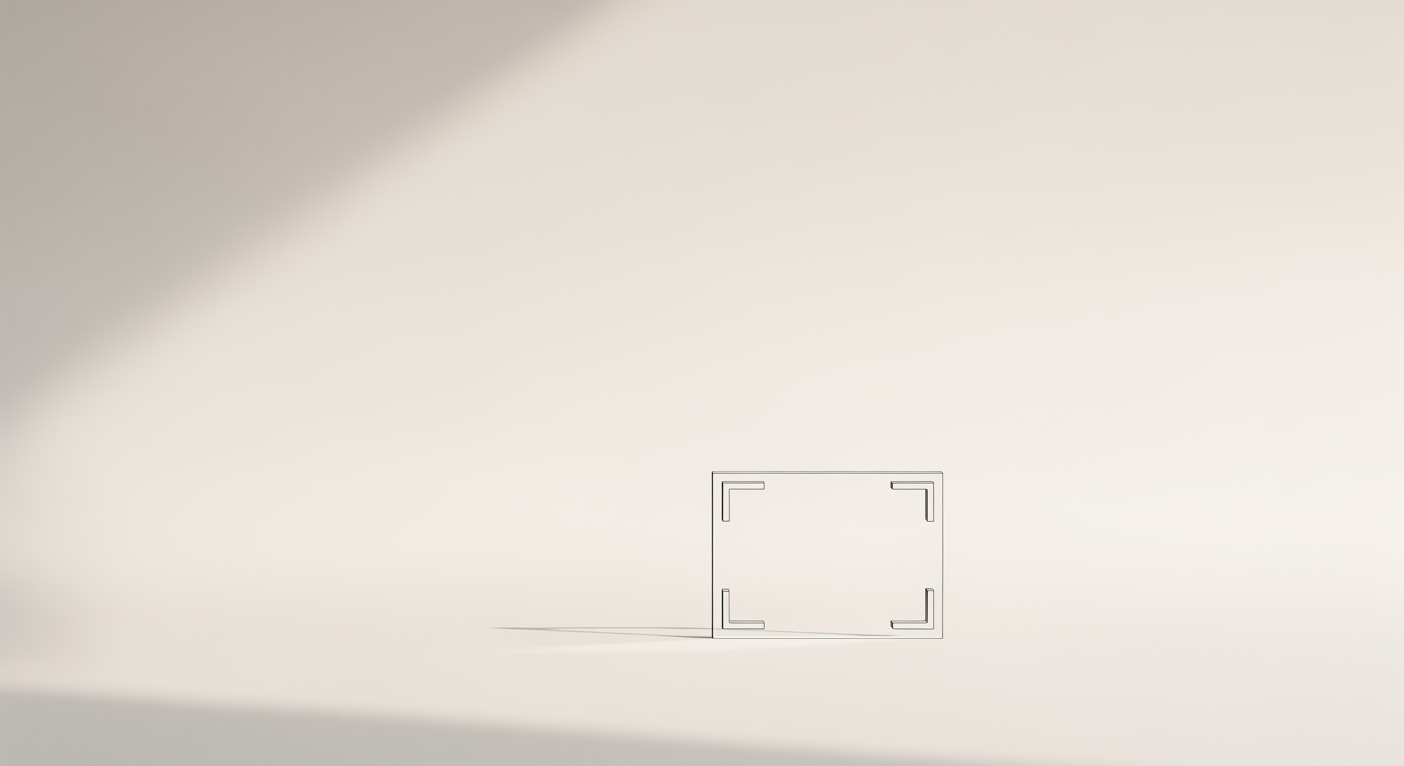 AI Design for A bright, clean, and minimalist banner background for an Instagram profile page. A single, thin, precision-cut graphic line representing a film frame edge sits on a soft, off-white, light-filled studio background. The style is airy and professional with a lot of negative space to allow for future bio text overlay. Soft, natural daylight lighting.