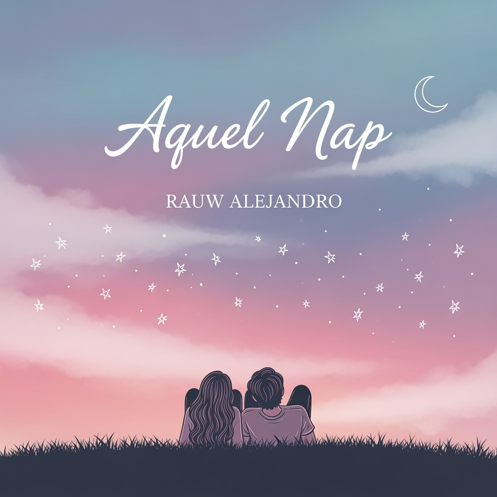 AI Design for estou haciendole un libro a mi novia poniendo en cada pagina una frase de la cancion de aquel nap de rauw alejandro. pero no se que portada ponerle el libro, ayudame.