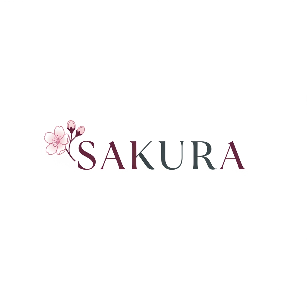 AI Design for Sakura named online shop please make a logo for my brand Sakura