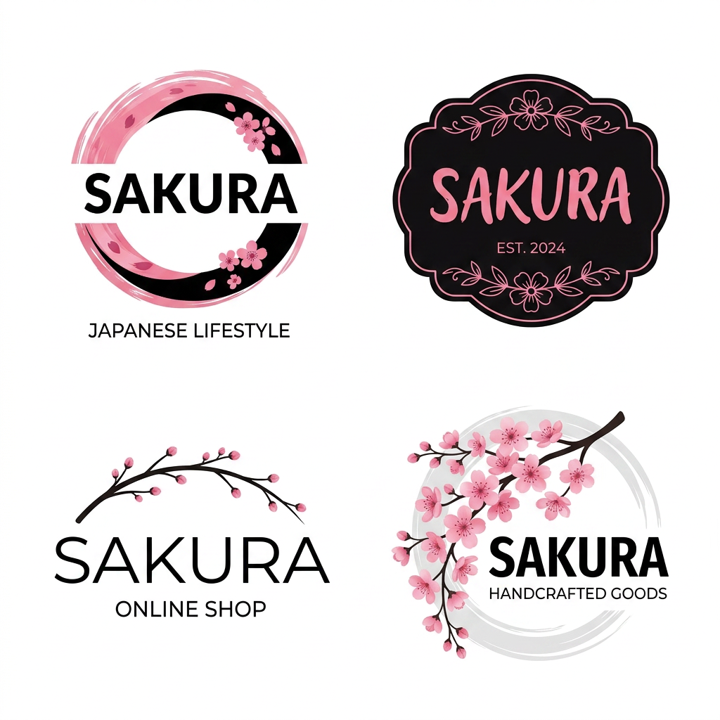 AI Design for Sakura named  please make a logo for my brand Sakura.