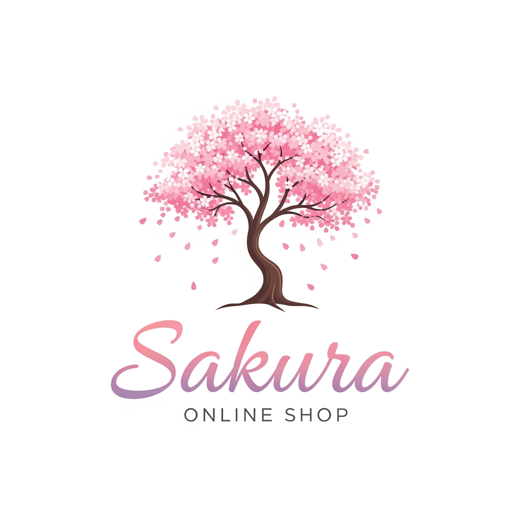 AI Design for Sakura named online shop please make a logo for my brand Sakura
