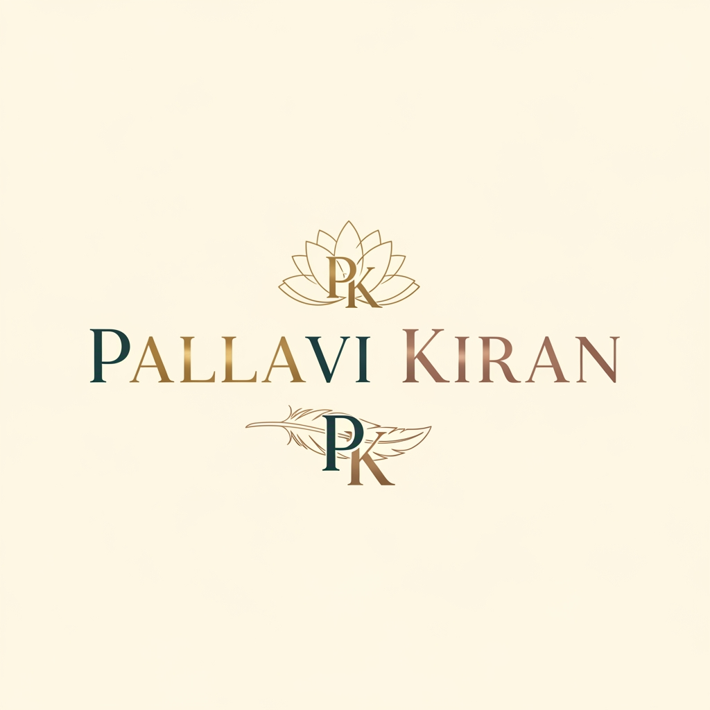 AI Design for i need the logo for the youtube channel for the  with the name pallavi kiran with simple clean rich classy yet astheic