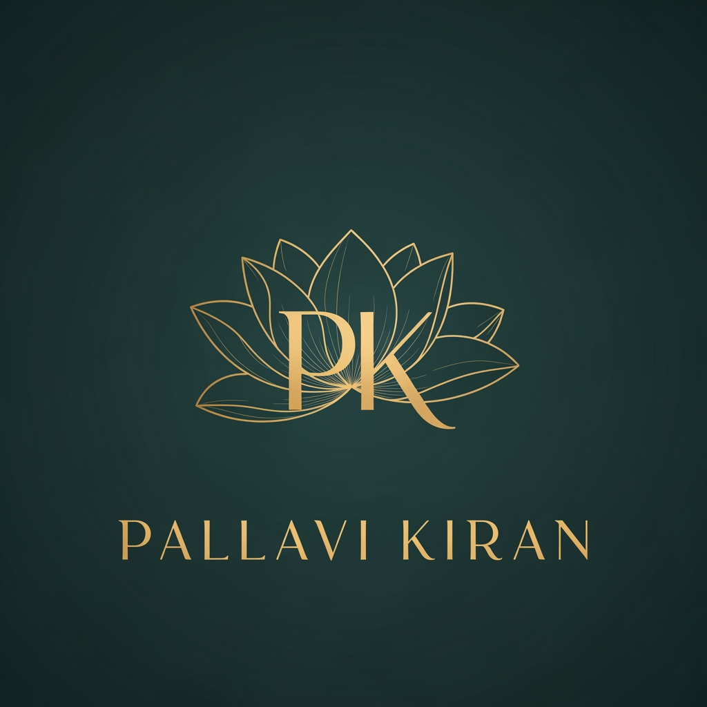 AI Design for i need the logo for the youtube channel for the  with the name pallavi kiran with simple clean rich classy yet astheic