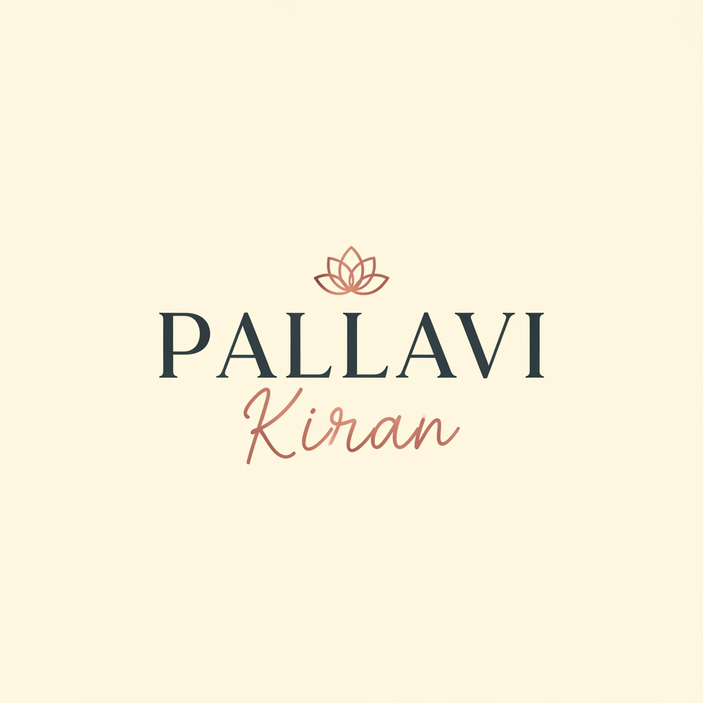 AI Design for i need the logo for the youtube channel for the  with the name pallavi kiran with simple clean rich classy yet astheic