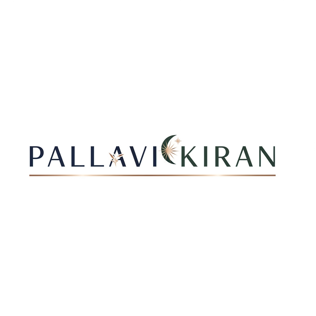 AI Design for i need the logo for the youtube channel for the  with the name pallavi kiran with simple clean rich classy yet astheic