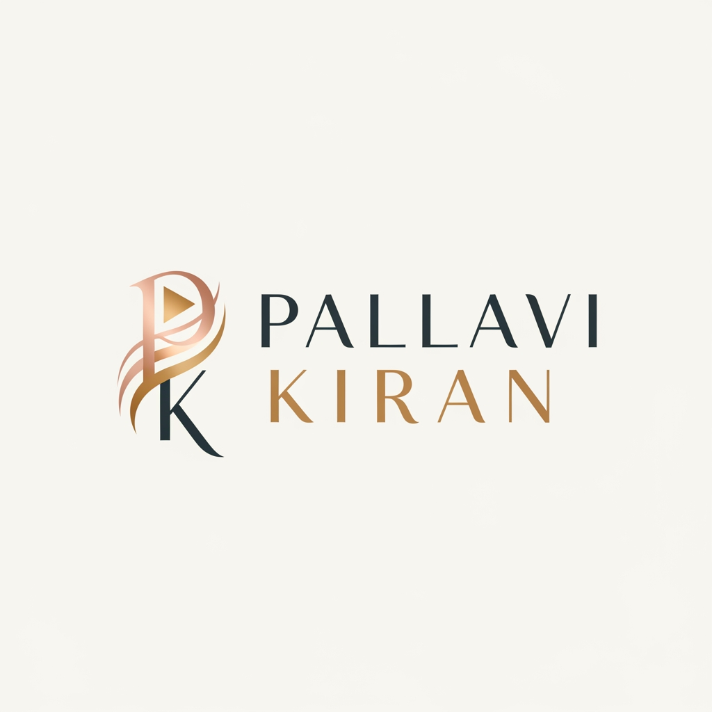 AI Design for i need the logo for the youtube channel for the  with the name pallavi kiran with simple clean rich classy yet astheic