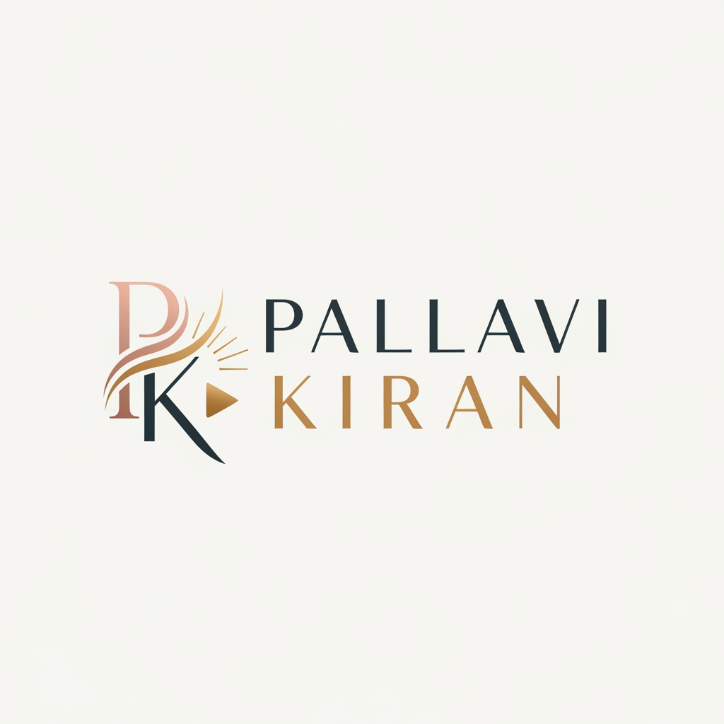 AI Design for i need the logo for the youtube channel for the  with the name pallavi kiran with simple clean rich classy yet astheic