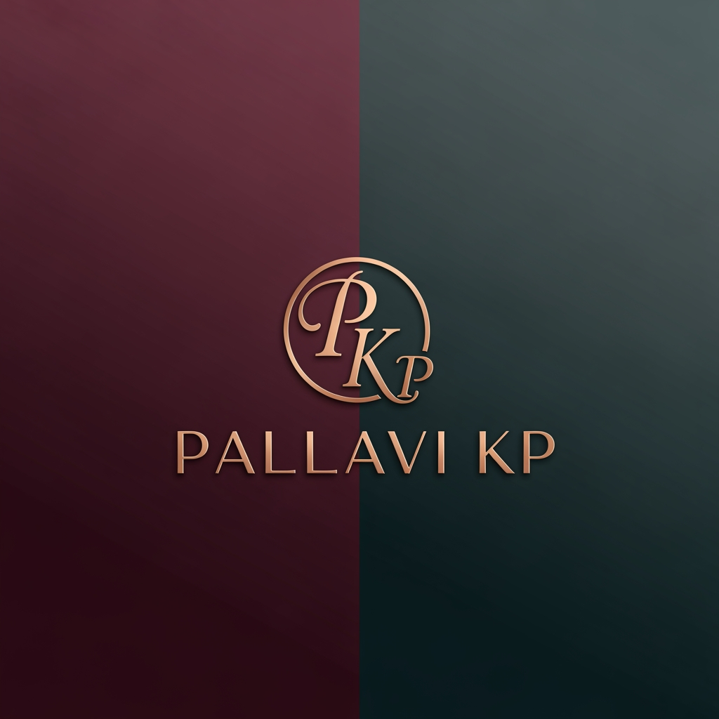 AI Design for create the logo of pallavi kp with stylish grace rich classy and grounded