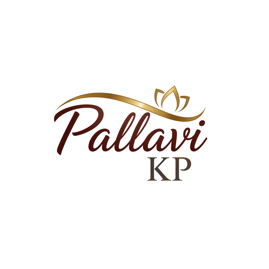 AI Design for create the logo of pallavi kp with stylish grace rich classy and grounded