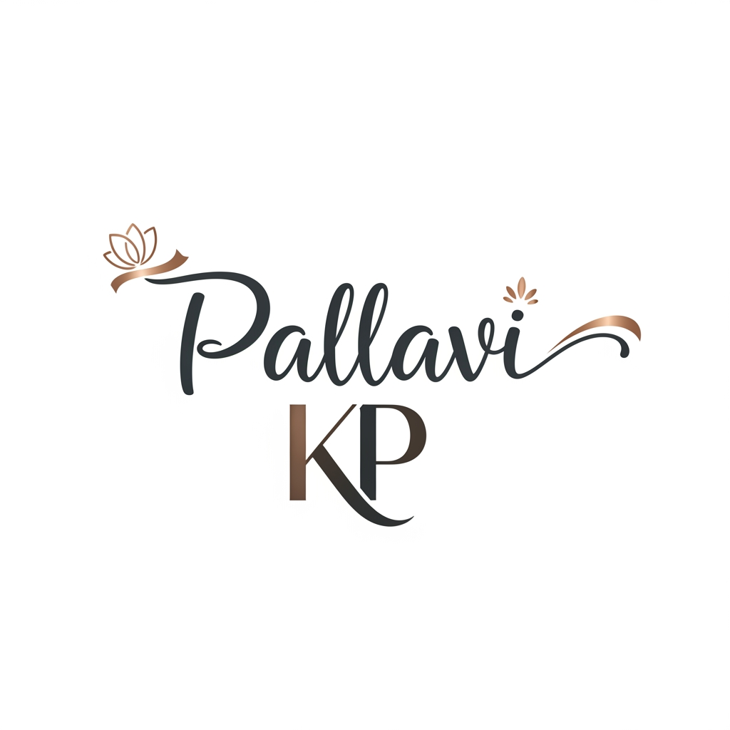 AI Design for create the logo of pallavi kp with stylish grace rich classy and grounded