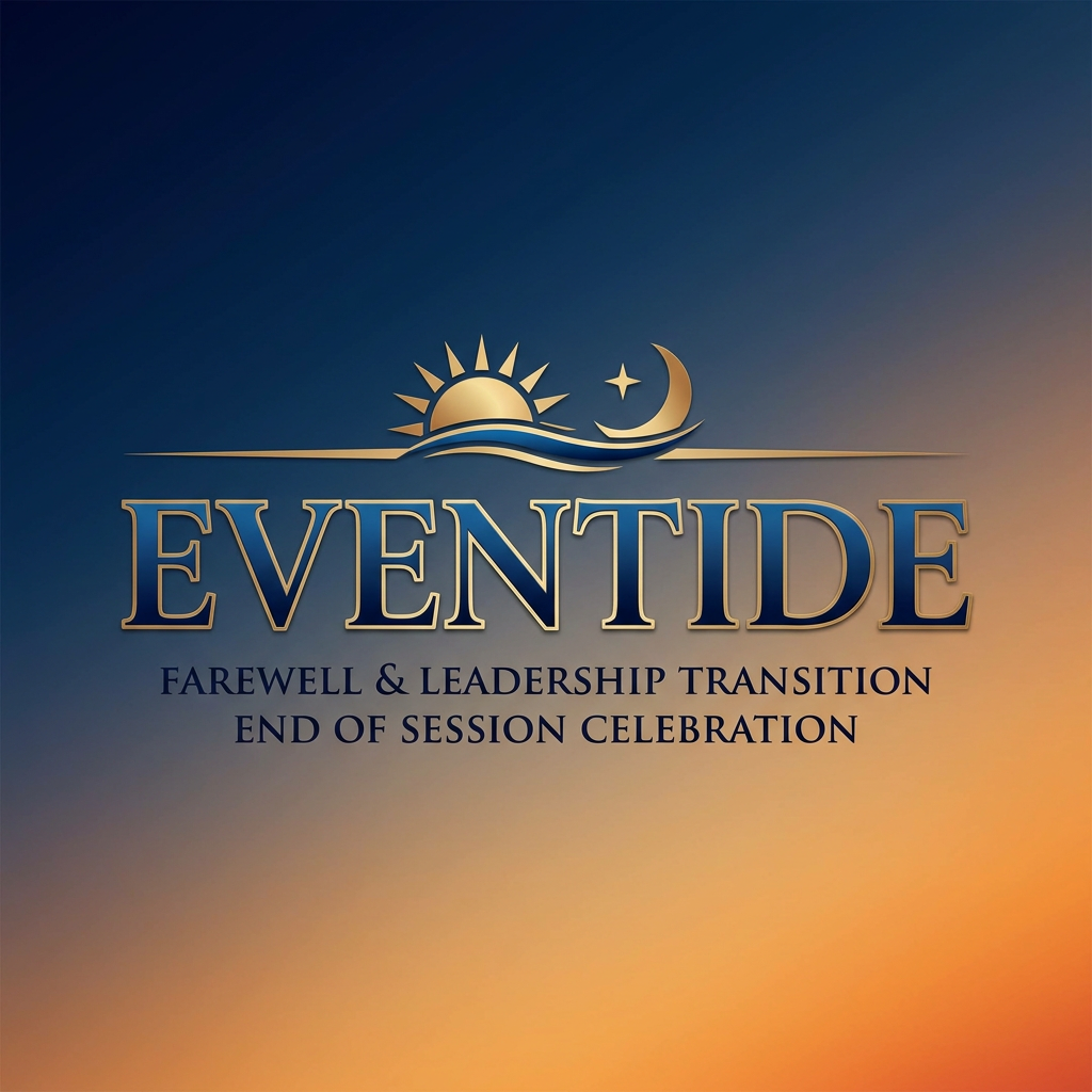 AI Design for task- design a logo for my upcoming programme 




1. Core Event Details

Event Name: EVENTIDE
Purpose: A formal transition program dedicated to giving a farewell to old members and welcoming new leaders, and celebrate the end of year / session 

2. Design & Aesthetics

Style: Classic, formal, and eye-catching. It needs , high-end look without looking cheap or overly corporate.

Key Symbol: analysis the word eventide then select s symbol according to this 
Typography:Bold, clean, strong, and highly legible typography for the word "EVENTIDE".