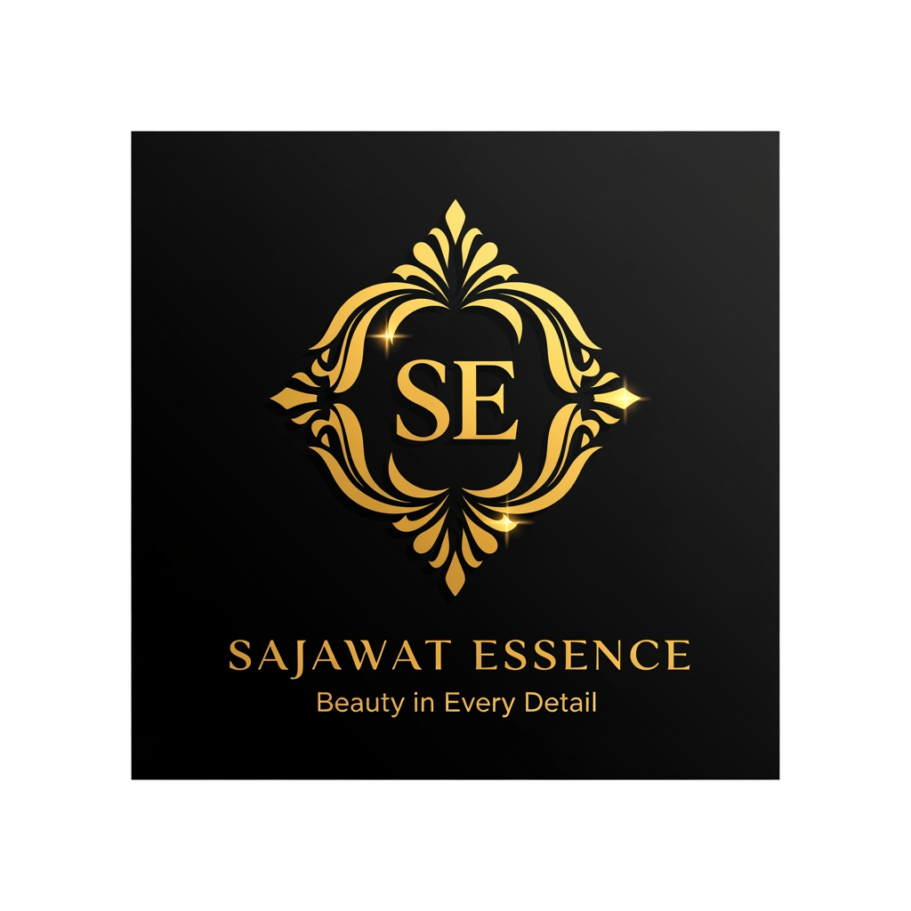 AI Design for Create an ultra-luxury logo for "Sajawat Essence" featuring an elegant gold monogram "SE" seamlessly integrated into a graceful ornamental flame or floral-inspired emblem. Premium metallic gold finish, sophisticated curves, timeless elegance, feminine luxury aesthetic, minimal yet distinctive, inspired by high-end beauty and lifestyle brands.
Use realistic gold foil effect, subtle highlights, refined shadows, luxury branding style, centered composition, black matte background, premium serif typography for "SAJAWAT ESSENCE" below the emblem.
Tagline: "Beauty in Every Detail"
The logo must be clean, memorable, suitable for Instagram profile picture, website branding, packaging, and video watermark. No clutter, no cartoon elements, no stock icons. Luxury, elegant, premium, timeless, exclusive.
Square logo format (1:1), high-end vector logo presentation.
make it shadowless and need to look vibrant
