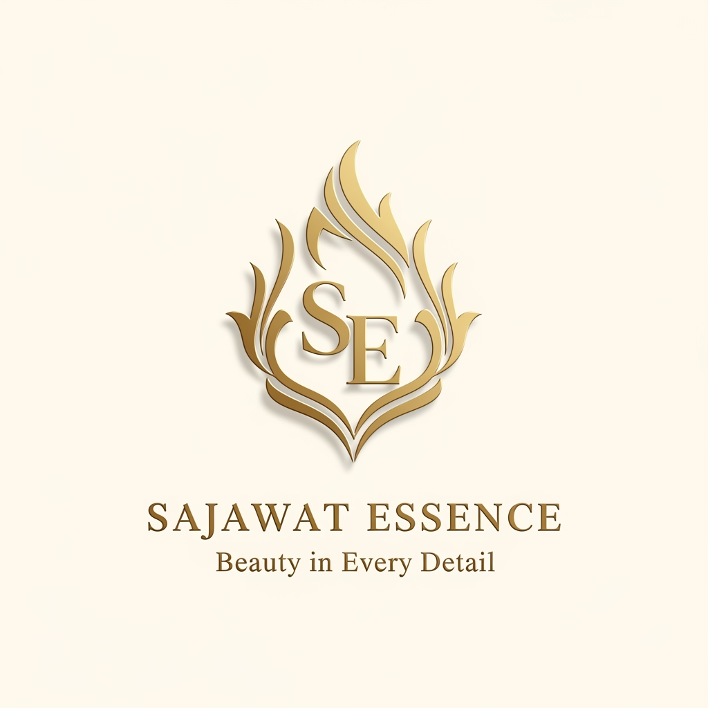 AI Design for Create an ultra-luxury logo for "Sajawat Essence" featuring an elegant gold monogram "SE" seamlessly integrated into a graceful ornamental flame or floral-inspired emblem. Premium metallic gold finish, sophisticated curves, timeless elegance, feminine luxury aesthetic, minimal yet distinctive.
Use soft champagne gold metallic effect with subtle embossing and shadows on an ivory white luxury background. Premium serif typography for "SAJAWAT ESSENCE" below the emblem.
Tagline: "Beauty in Every Detail"
Clean luxury branding, high-fashion aesthetic, suitable for Instagram profile picture, website branding, packaging, and video watermark. Minimal, premium, timeless, elegant, professional.
Square logo format (1:1), high-end vector logo presentation.