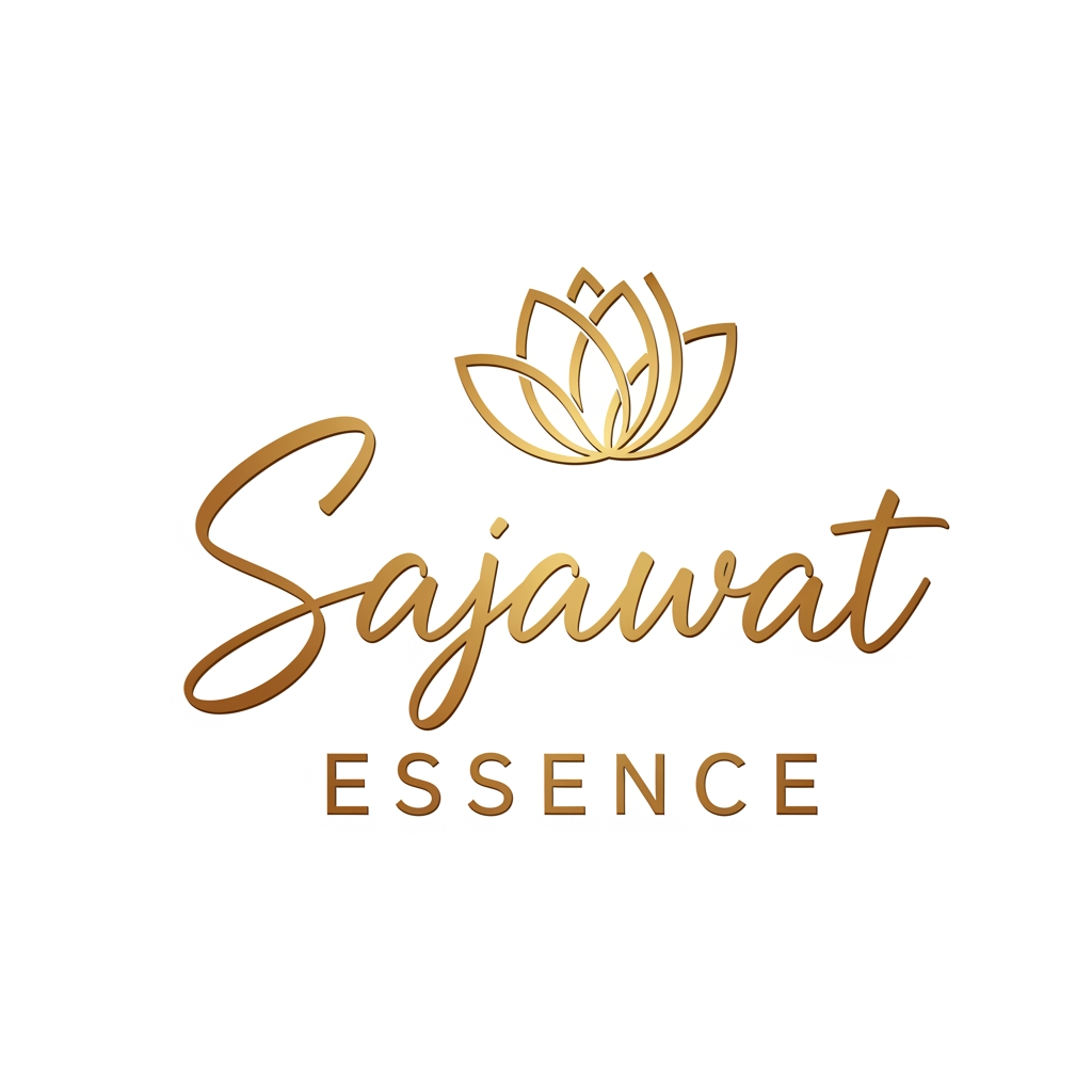 AI Design for create a more luxury and elegant logo for " Sajawat Essence" it should look luxury and stylish and needs to resembles the beauty and i need that in " gold color"