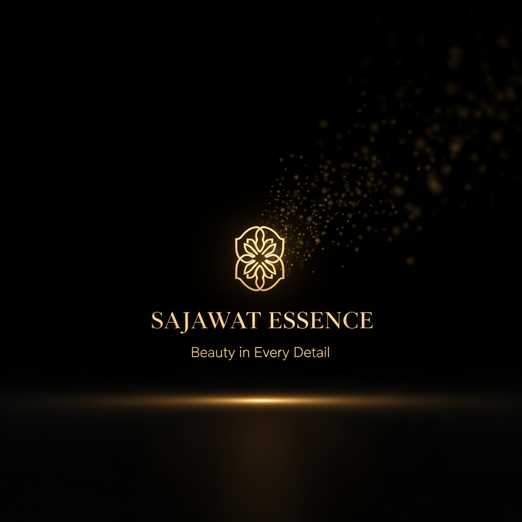 AI Design for Luxury brand reveal for "Sajawat Essence". Elegant gold logo slowly emerging from darkness with soft golden particles, premium glow effect, cinematic luxury lighting, sophisticated black background, high-end beauty brand aesthetic.
Display the logo emblem first, followed by the text "SAJAWAT ESSENCE" and tagline "Beauty in Every Detail". Smooth luxury animation, minimal and classy, suitable for Instagram Reels, fashion, beauty and lifestyle branding.
Vertical format 1080x1920 (9:16), premium luxury brand intro.