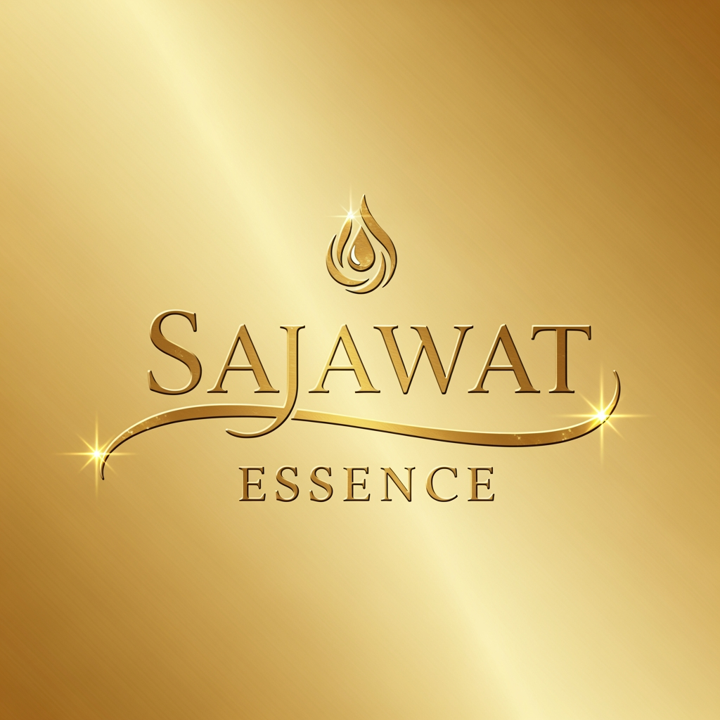AI Design for create a more luxury and elegant logo for " Sajawat Essence" it should look luxury and stylish and needs to resembles the beauty and i need that in " gold color"