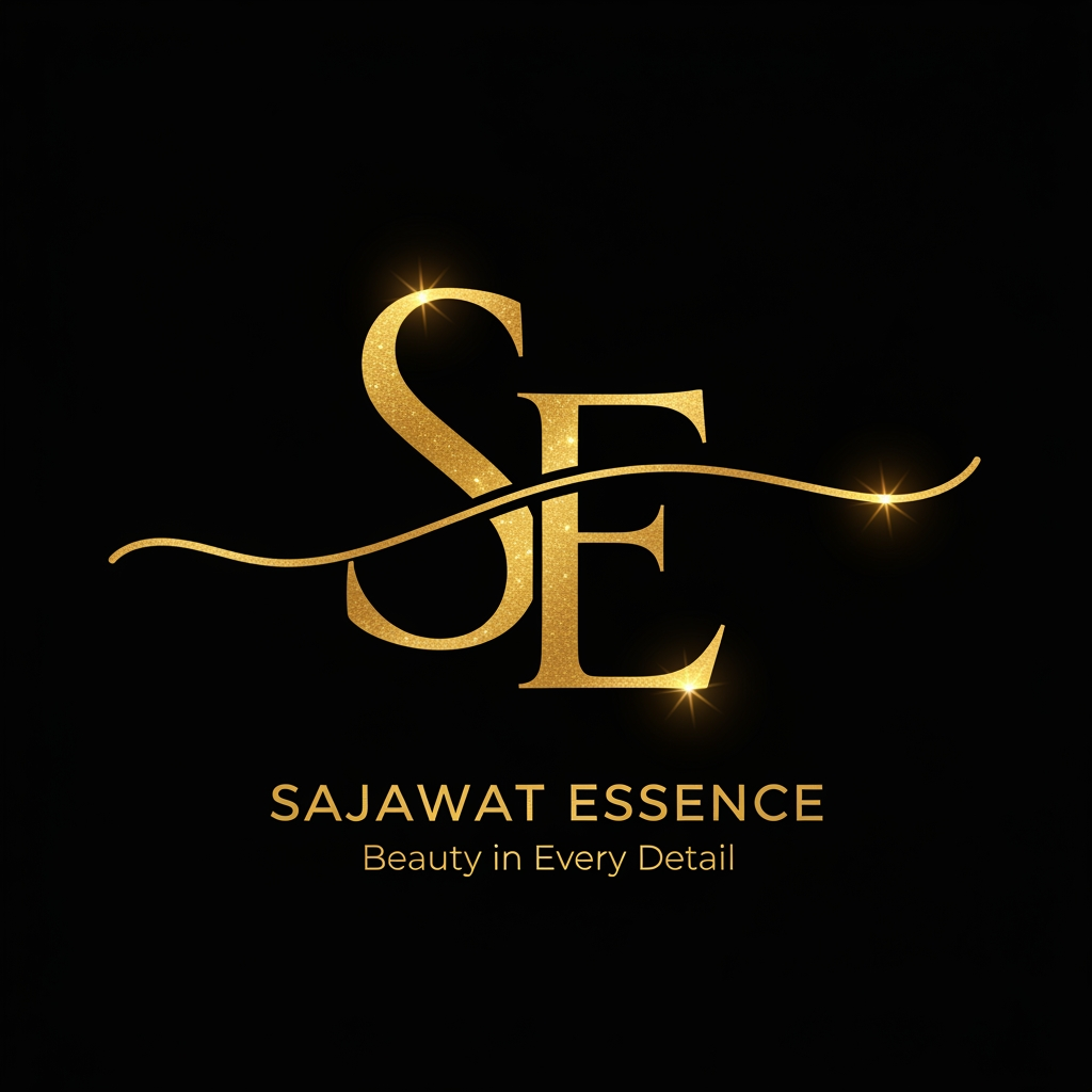 AI Design for Create an ultra-luxury logo for "Sajawat Essence" featuring a sophisticated SE monogram. The letter S should be elegant, flowing and artistic, seamlessly intertwined with a refined serif E. Premium metallic gold finish with realistic gold foil texture, graceful curves, subtle luxury detailing, feminine beauty aesthetic, high-end makeup and beauty brand identity.
Minimal yet distinctive, timeless elegance, luxury fashion house quality, balanced composition, rich black background, soft golden highlights, premium typography, exclusive branding, royal and sophisticated appearance.
Text: SAJAWAT ESSENCE
Tagline: Beauty in Every Detail
Luxury beauty brand, professional vector logo, Instagram profile ready, video watermark ready, logo only, no mockup, no business card, no frame, no border, award-winning logo design.