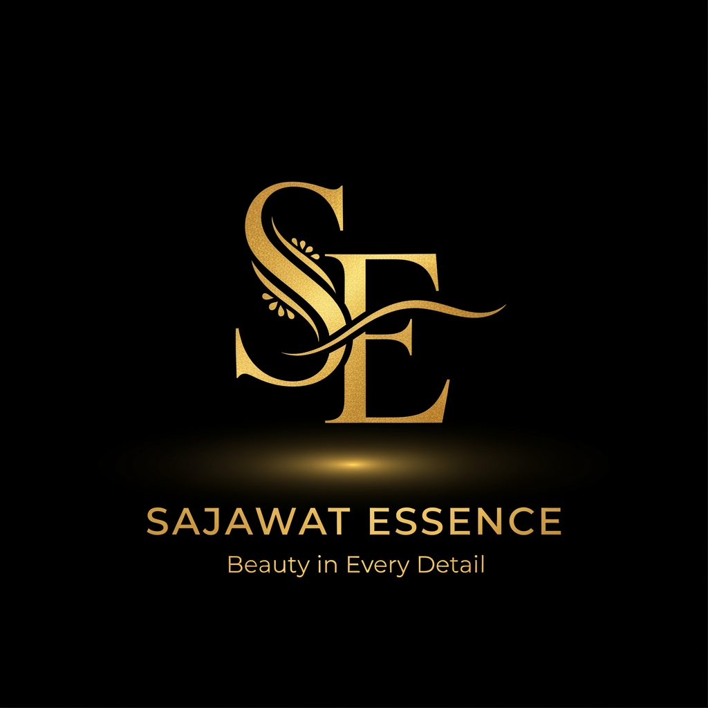 AI Design for Create an ultra-luxury logo for "Sajawat Essence" featuring a sophisticated SE monogram. The letter S should be elegant, flowing and artistic, seamlessly intertwined with a refined serif E. Premium metallic gold finish with realistic gold foil texture, graceful curves, subtle luxury detailing, feminine beauty aesthetic, high-end makeup and beauty brand identity.
Minimal yet distinctive, timeless elegance, luxury fashion house quality, balanced composition, rich black background, soft golden highlights, premium typography, exclusive branding, royal and sophisticated appearance.
Text: SAJAWAT ESSENCE
Tagline: Beauty in Every Detail
Luxury beauty brand, professional vector logo, Instagram profile ready, video watermark ready, logo only, no mockup, no business card, no frame, no border, award-winning logo design.