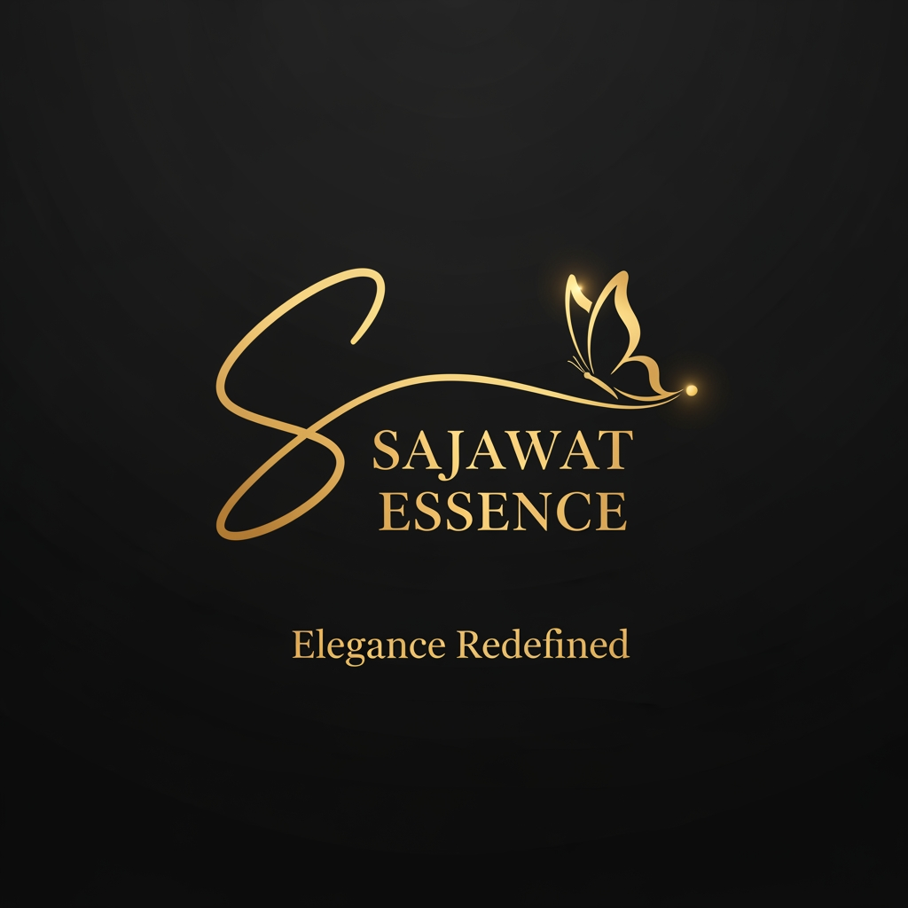AI Design for Create an ultra-luxury beauty artist logo for "Sajawat Essence" featuring a graceful handwritten signature-style letter "S" seamlessly flowing into elegant luxury typography. Sophisticated feminine aesthetic, premium beauty and makeup artist branding, minimalist yet unforgettable.
Include a delicate luxury butterfly integrated naturally into the design, not oversized, symbolizing beauty, elegance, transformation, and femininity. The butterfly should feel refined, artistic, and high-end.
Premium metallic gold foil finish, soft golden glow, graceful flowing curves, luxury fashion-house quality, exclusive beauty brand identity. Rich matte black background with subtle luxury lighting.
Text: SAJAWAT ESSENCE
Tagline: Elegance Redefined
Inspired by luxury beauty influencers, celebrity makeup artists, premium cosmetics brands, high-fashion aesthetics, timeless elegance, sophisticated feminine branding.
Designed for Instagram profile picture, luxury watermark, reel intro animation, beauty content branding, and premium business identity.
Logo only, clean composition, professional vector style, ultra-premium, aesthetic, classy, feminine, modern luxury, award-winning logo design, no mockup, no business card, no frame, no border. luxury signature logo, couture beauty branding, premium cosmetics identity, elegant butterfly accent, feminine luxury monogram, aesthetic beauty logo, luxury gold foil typography, high-fashion makeup artist branding