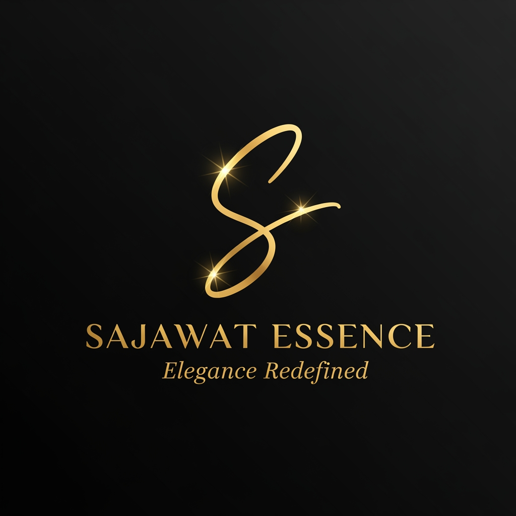 AI Design for Create an ultra-luxury beauty artist logo for "Sajawat Essence". Elegant handwritten signature-style letter "S" combined with a refined luxury typography. Sophisticated feminine aesthetic, premium beauty and makeup artist branding, minimalist yet memorable.
Metallic gold foil finish, soft luxury glow, graceful flowing lines, high-end fashion and beauty industry style. Clean composition, modern luxury, timeless elegance, exclusive branding.
Text: SAJAWAT ESSENCE
Tagline: Elegance Redefined
Designed for Instagram reels, beauty content, makeup artist branding, luxury watermark, profile picture, and intro animation. Black background, premium gold details, logo only, no mockup, no business card, no frame, no border, no leaves, no butterfly, no crown.
Inspired by luxury beauty influencers, signature-style branding, aesthetic, classy, feminine, premium and professional.