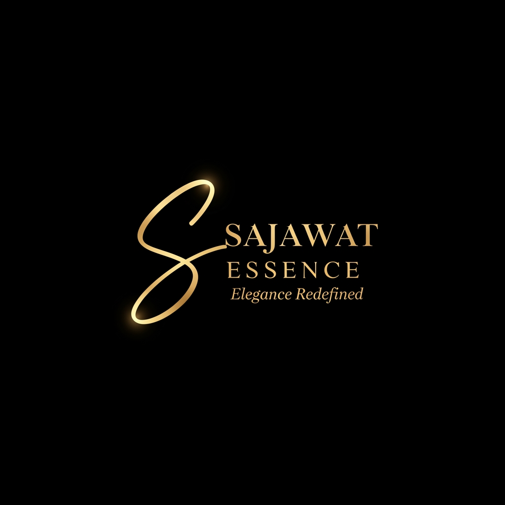 AI Design for Create an ultra-luxury beauty artist logo for "Sajawat Essence". Elegant handwritten signature-style letter "S" combined with a refined luxury typography. Sophisticated feminine aesthetic, premium beauty and makeup artist branding, minimalist yet memorable.
Metallic gold foil finish, soft luxury glow, graceful flowing lines, high-end fashion and beauty industry style. Clean composition, modern luxury, timeless elegance, exclusive branding.
Text: SAJAWAT ESSENCE
Tagline: Elegance Redefined
Designed for Instagram reels, beauty content, makeup artist branding, luxury watermark, profile picture, and intro animation. Black background, premium gold details, logo only, no mockup, no business card, no frame, no border, no leaves, no butterfly, no crown.
Inspired by luxury beauty influencers, signature-style branding, aesthetic, classy, feminine, premium and professional.