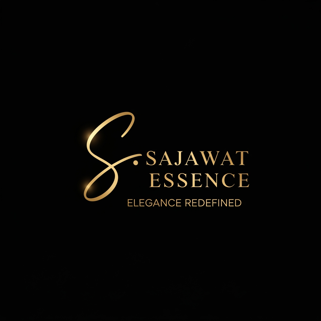 AI Design for Create an ultra-luxury beauty artist logo for "Sajawat Essence". Elegant handwritten signature-style letter "S" combined with a refined luxury typography. Sophisticated feminine aesthetic, premium beauty and makeup artist branding, minimalist yet memorable.
Metallic gold foil finish, soft luxury glow, graceful flowing lines, high-end fashion and beauty industry style. Clean composition, modern luxury, timeless elegance, exclusive branding.
Text: SAJAWAT ESSENCE
Tagline: Elegance Redefined
Designed for Instagram reels, beauty content, makeup artist branding, luxury watermark, profile picture, and intro animation. Black background, premium gold details, logo only, no mockup, no business card, no frame, no border, no leaves, no butterfly, no crown.
Inspired by luxury beauty influencers, signature-style branding, aesthetic, classy, feminine, premium and professional.