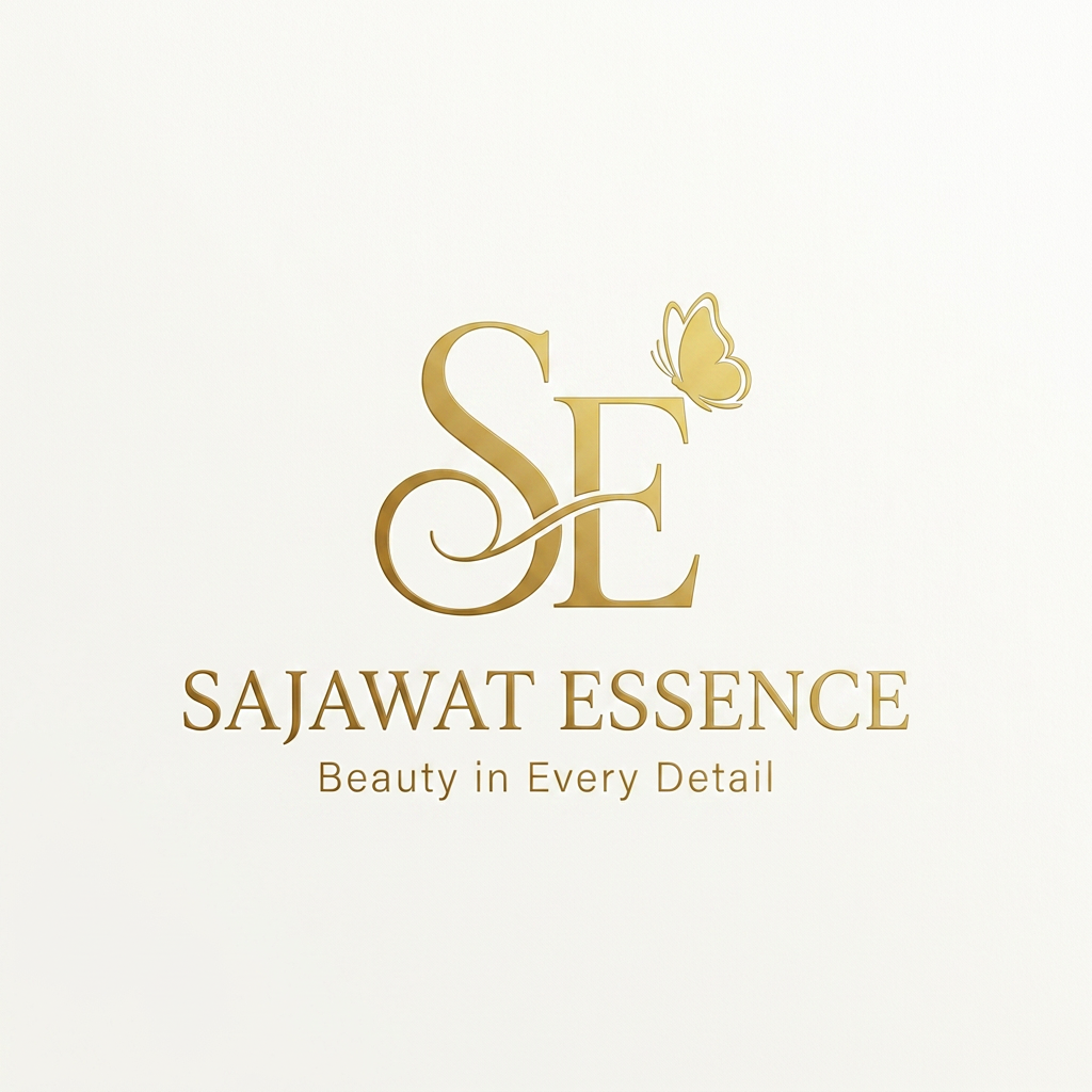 AI Design for Create an elegant luxury logo for "Sajawat Essence" featuring a stylish handwritten calligraphy letter "S" flowing gracefully into a sophisticated serif letter "E". Add a small delicate butterfly sitting on the top corner of the monogram. Premium champagne gold metallic finish with subtle embossing and luxury detailing.
Minimalist beauty brand aesthetic, feminine, luxurious, refined, high-end makeup and beauty industry style. Soft ivory white background, premium typography, clean and sophisticated branding.
Brand Name: SAJAWAT ESSENCE
Tagline: Beauty in Every Detail
Luxury beauty salon logo, elegant makeup artist branding, modern feminine luxury, vector style, logo only, centered composition, Instagram profile suitable, video watermark suitable, square format (1:1), no mockup, no business card.
