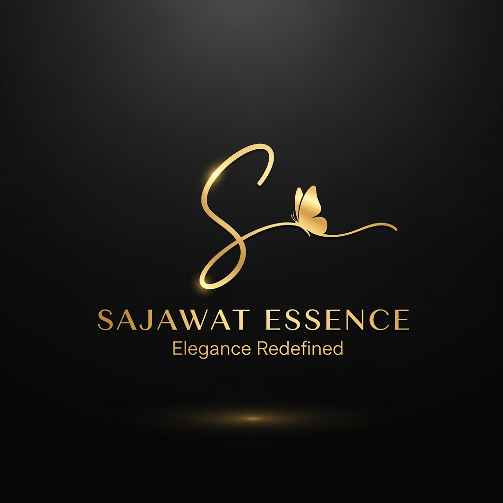 AI Design for Create an ultra-luxury beauty artist logo for "Sajawat Essence" featuring a graceful handwritten signature-style letter "S" seamlessly flowing into elegant luxury typography. Sophisticated feminine aesthetic, premium beauty and makeup artist branding, minimalist yet unforgettable.
Include a delicate luxury butterfly integrated naturally into the design, not oversized, symbolizing beauty, elegance, transformation, and femininity. The butterfly should feel refined, artistic, and high-end.
Premium metallic gold foil finish, soft golden glow, graceful flowing curves, luxury fashion-house quality, exclusive beauty brand identity. Rich matte black background with subtle luxury lighting.
Text: SAJAWAT ESSENCE
Tagline: Elegance Redefined
Inspired by luxury beauty influencers, celebrity makeup artists, premium cosmetics brands, high-fashion aesthetics, timeless elegance, sophisticated feminine branding.
Designed for Instagram profile picture, luxury watermark, reel intro animation, beauty content branding, and premium business identity.
Logo only, clean composition, professional vector style, ultra-premium, aesthetic, classy, feminine, modern luxury, award-winning logo design, no mockup, no business card, no frame, no border.