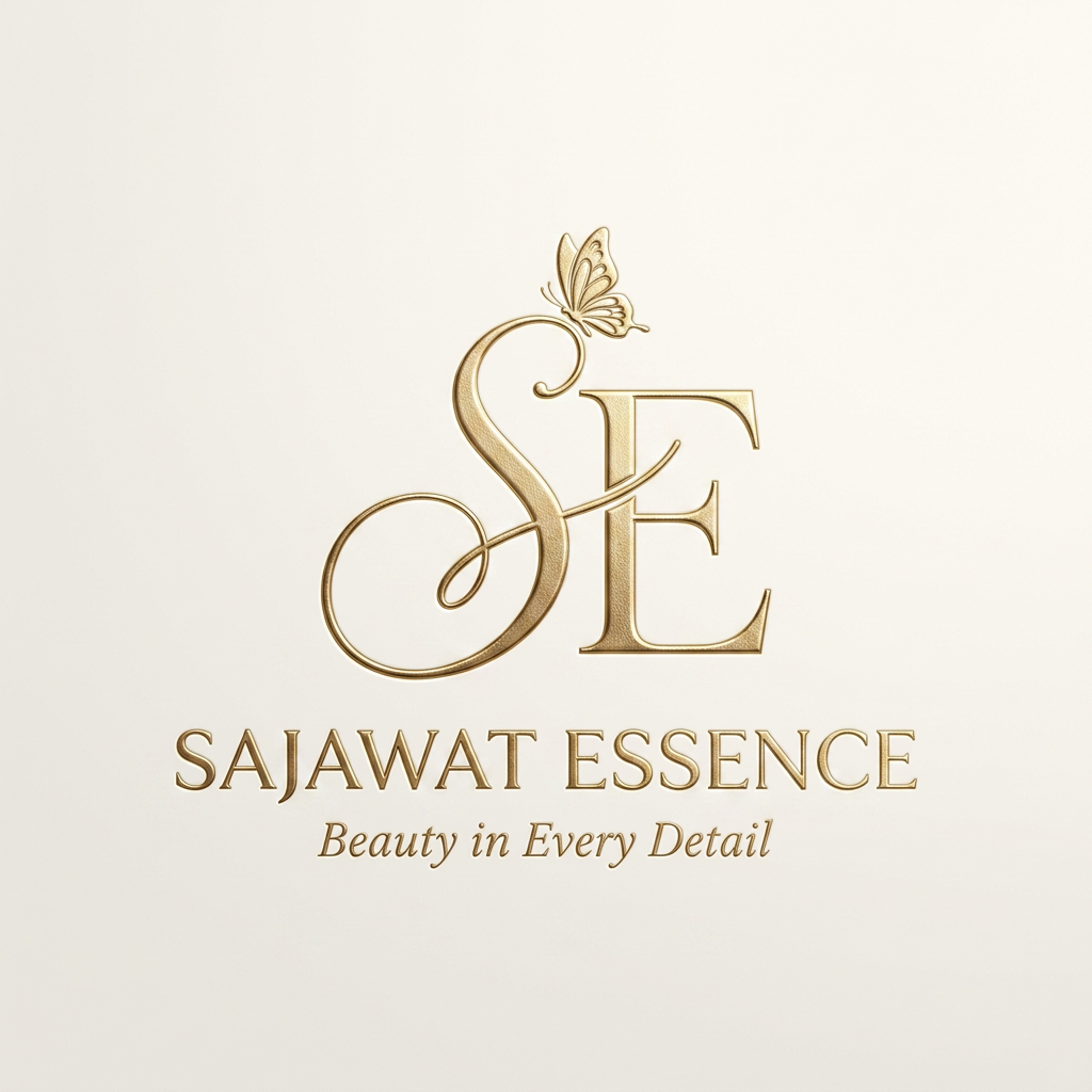 AI Design for Create an elegant luxury logo for "Sajawat Essence" featuring a stylish handwritten calligraphy letter "S" flowing gracefully into a sophisticated serif letter "E". Add a small delicate butterfly sitting on the top corner of the monogram. Premium champagne gold metallic finish with subtle embossing and luxury detailing.
Minimalist beauty brand aesthetic, feminine, luxurious, refined, high-end makeup and beauty industry style. Soft ivory white background, premium typography, clean and sophisticated branding.
Brand Name: SAJAWAT ESSENCE
Tagline: Beauty in Every Detail
Luxury beauty salon logo, elegant makeup artist branding, modern feminine luxury, vector style, logo only, centered composition, Instagram profile suitable, video watermark suitable, square format (1:1), no mockup, no business card.