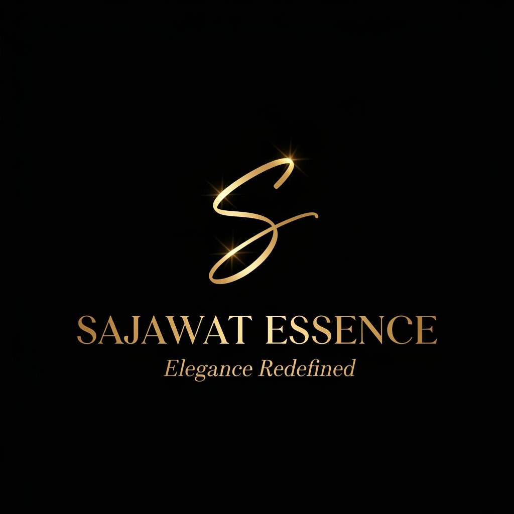 AI Design for Create an ultra-luxury beauty artist logo for "Sajawat Essence". Elegant handwritten signature-style letter "S" combined with a refined luxury typography. Sophisticated feminine aesthetic, premium beauty and makeup artist branding, minimalist yet memorable.
Metallic gold foil finish, soft luxury glow, graceful flowing lines, high-end fashion and beauty industry style. Clean composition, modern luxury, timeless elegance, exclusive branding.
Text: SAJAWAT ESSENCE
Tagline: Elegance Redefined
Designed for Instagram reels, beauty content, makeup artist branding, luxury watermark, profile picture, and intro animation. Black background, premium gold details, logo only, no mockup, no business card, no frame, no border, no leaves, no butterfly, no crown.
Inspired by luxury beauty influencers, signature-style branding, aesthetic, classy, feminine, premium and professional.
