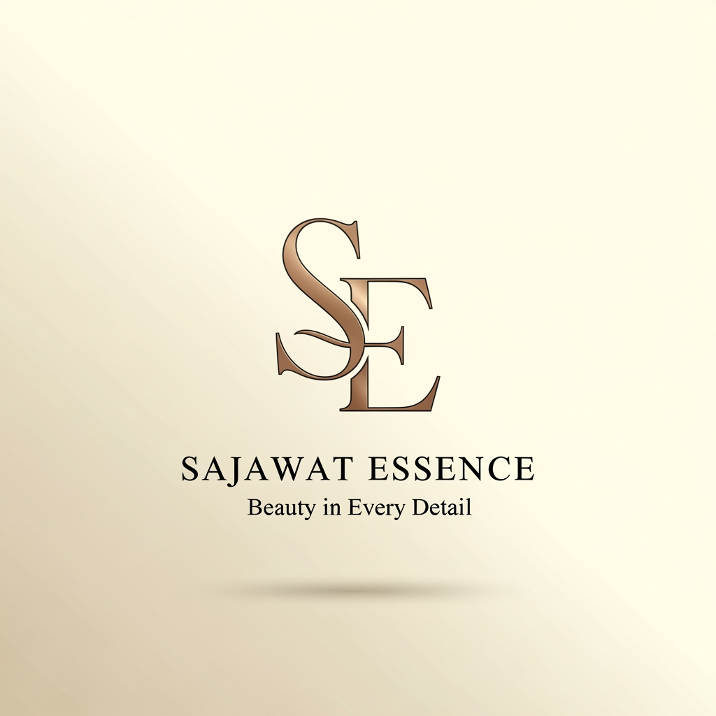 AI Design for Create an ultra-premium luxury logo for "Sajawat Essence" featuring an artistic SE monogram crafted with elegant flowing lines and refined serif details. Metallic champagne gold finish, embossed luxury effect, sophisticated feminine beauty branding, inspired by luxury cosmetics and fashion houses.
Minimalist yet memorable, timeless elegance, premium typography, ivory cream background, subtle shadows, clean composition, exclusive luxury brand identity.
Text: SAJAWAT ESSENCE
Tagline: Beauty in Every Detail
Professional vector logo, luxury beauty brand, Instagram profile ready, video watermark ready, logo only, no mockup, no business card, no frame, no border.