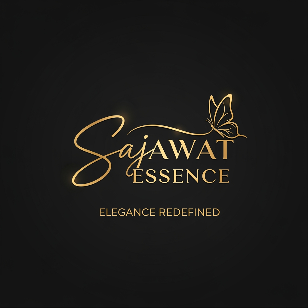 AI Design for Create an ultra-luxury beauty artist logo for "Sajawat Essence" featuring a graceful handwritten signature-style letter "S" seamlessly flowing into elegant luxury typography. Sophisticated feminine aesthetic, premium beauty and makeup artist branding, minimalist yet unforgettable.
Include a delicate luxury butterfly integrated naturally into the design, not oversized, symbolizing beauty, elegance, transformation, and femininity. The butterfly should feel refined, artistic, and high-end.
Premium metallic gold foil finish, soft golden glow, graceful flowing curves, luxury fashion-house quality, exclusive beauty brand identity. Rich matte black background with subtle luxury lighting.
Text: SAJAWAT ESSENCE
Tagline: Elegance Redefined
Inspired by luxury beauty influencers, celebrity makeup artists, premium cosmetics brands, high-fashion aesthetics, timeless elegance, sophisticated feminine branding.
Designed for Instagram profile picture, luxury watermark, reel intro animation, beauty content branding, and premium business identity.
Logo only, clean composition, professional vector style, ultra-premium, aesthetic, classy, feminine, modern luxury, award-winning logo design, no mockup, no business card, no frame, no border. luxury signature logo, couture beauty branding, premium cosmetics identity, elegant butterfly accent, feminine luxury monogram, aesthetic beauty logo, luxury gold foil typography, high-fashion makeup artist branding