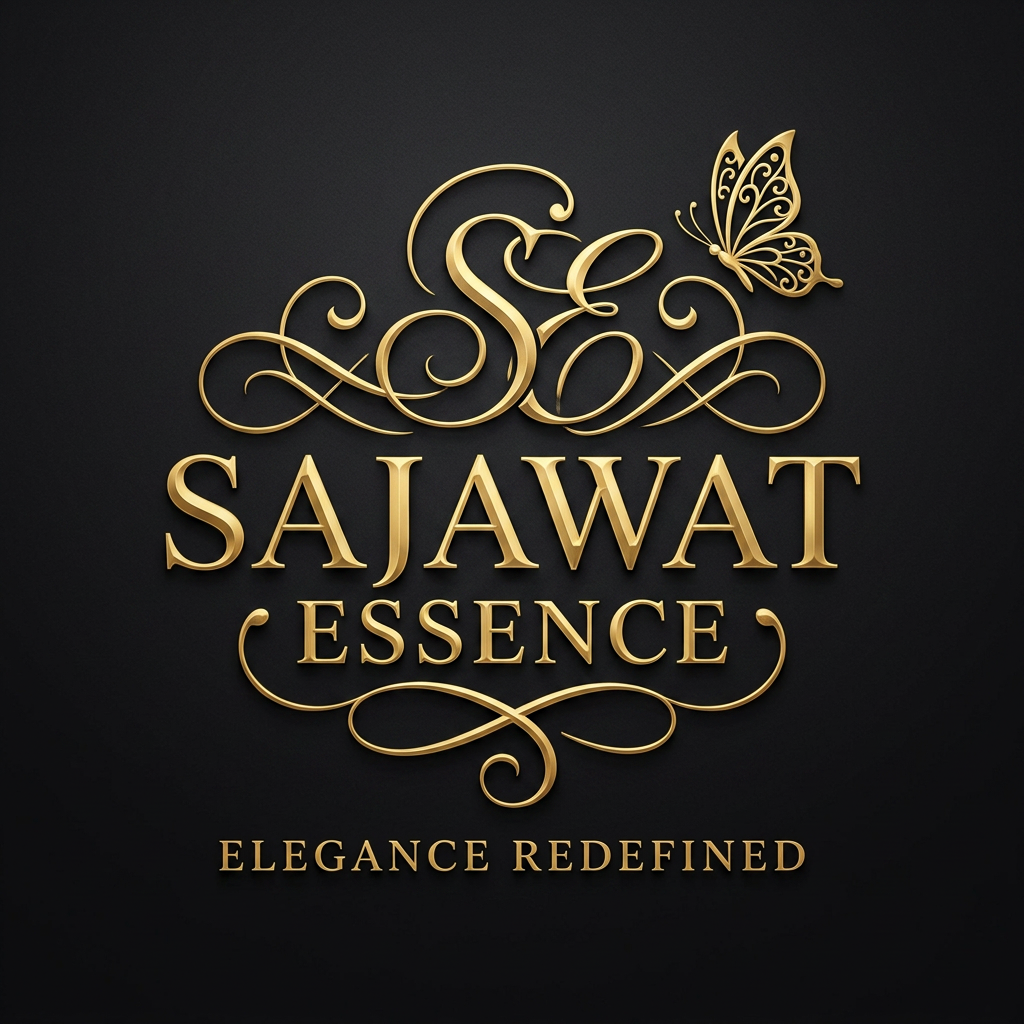 AI Design for make that " Sajawat " to full captial and instead of S alone combine SE into calligrapghy style and keep that butterfly