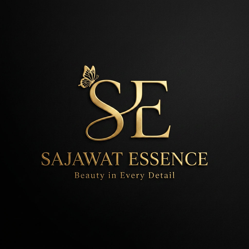AI Design for Create an elegant luxury logo for "Sajawat Essence" featuring a stylish handwritten calligraphy letter "S" flowing gracefully into a sophisticated serif letter "E". Add a small delicate butterfly sitting on the top corner of the monogram. Premium metallic gold finish with subtle highlights and realistic gold foil effect.
Minimalist beauty brand aesthetic, feminine, luxurious, refined, high-end makeup and beauty industry style. Clean composition, professional branding, black matte background, soft luxury glow, premium typography.
Brand Name: SAJAWAT ESSENCE
Tagline: Beauty in Every Detail
Luxury beauty salon logo, elegant makeup artist branding, modern feminine luxury, vector style, logo only, centered composition, Instagram profile suitable, video watermark suitable, square format (1:1), no mockup, no business card.