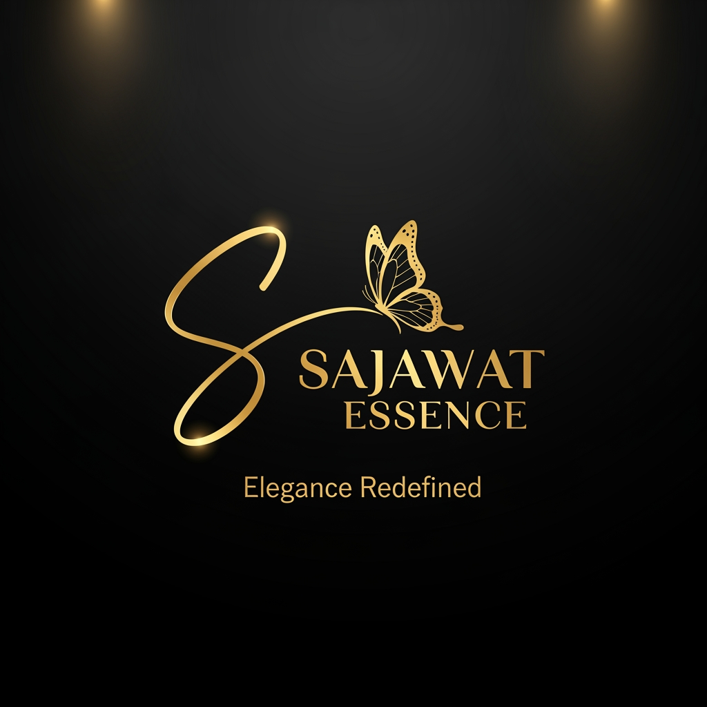 AI Design for Create an ultra-luxury beauty artist logo for "Sajawat Essence" featuring a graceful handwritten signature-style letter "S" seamlessly flowing into elegant luxury typography. Sophisticated feminine aesthetic, premium beauty and makeup artist branding, minimalist yet unforgettable.
Include a delicate luxury butterfly integrated naturally into the design, not oversized, symbolizing beauty, elegance, transformation, and femininity. The butterfly should feel refined, artistic, and high-end.
Premium metallic gold foil finish, soft golden glow, graceful flowing curves, luxury fashion-house quality, exclusive beauty brand identity. Rich matte black background with subtle luxury lighting.
Text: SAJAWAT ESSENCE
Tagline: Elegance Redefined
Inspired by luxury beauty influencers, celebrity makeup artists, premium cosmetics brands, high-fashion aesthetics, timeless elegance, sophisticated feminine branding.
Designed for Instagram profile picture, luxury watermark, reel intro animation, beauty content branding, and premium business identity.
Logo only, clean composition, professional vector style, ultra-premium, aesthetic, classy, feminine, modern luxury, award-winning logo design, no mockup, no business card, no frame, no border. luxury signature logo, couture beauty branding, premium cosmetics identity, elegant butterfly accent, feminine luxury monogram, aesthetic beauty logo, luxury gold foil typography, high-fashion makeup artist branding
