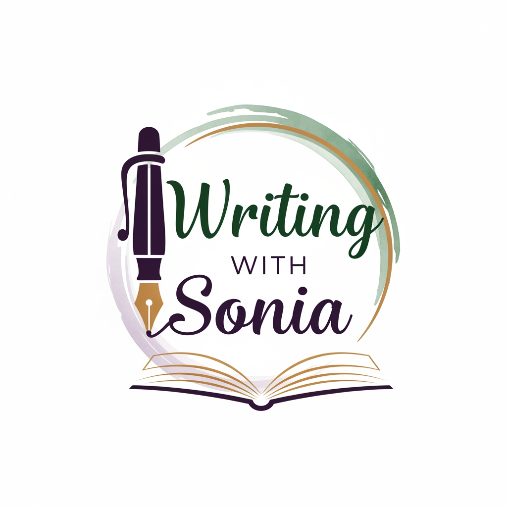 AI Design for design a logo with named Writing with Sonia