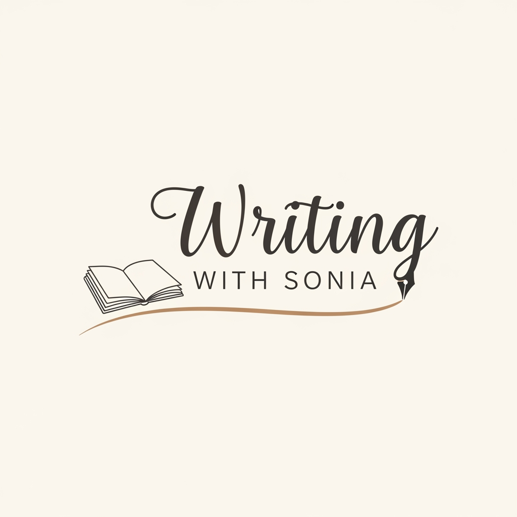 AI Design for design a logo with named Writing with Sonia