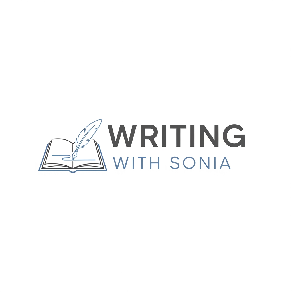 AI Design for design a logo with named Writing with Sonia