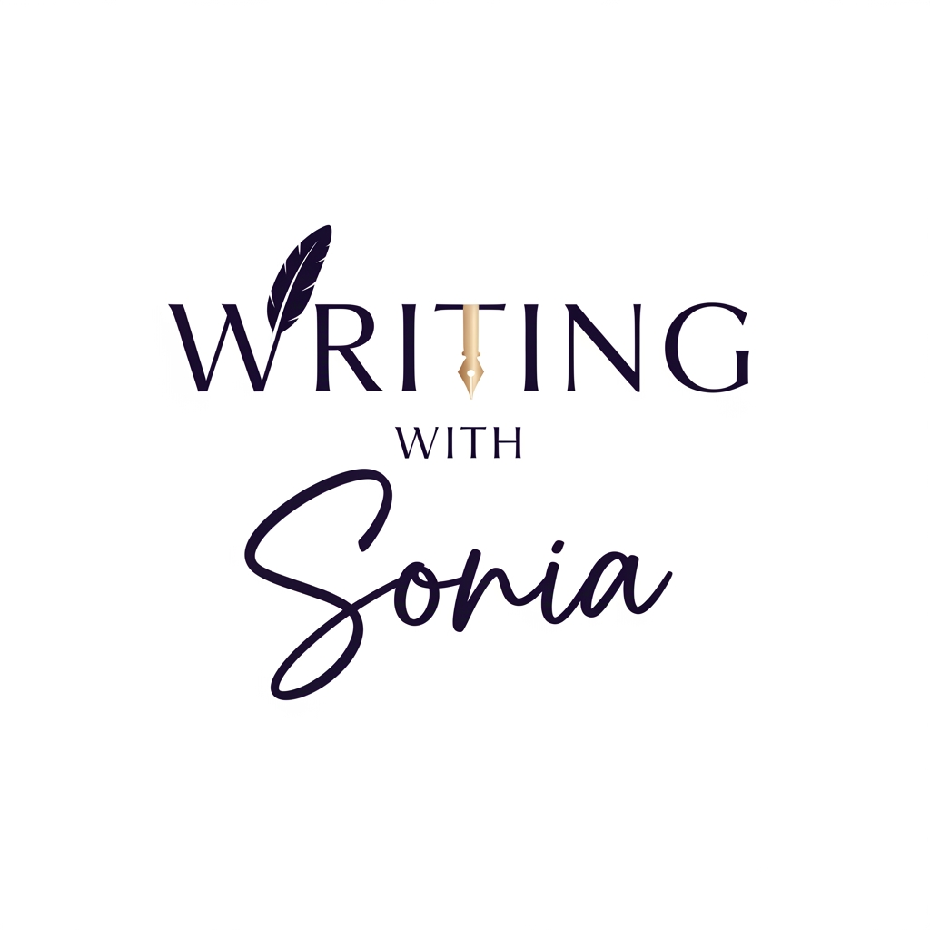 AI Design for design a logo with named Writing with Sonia