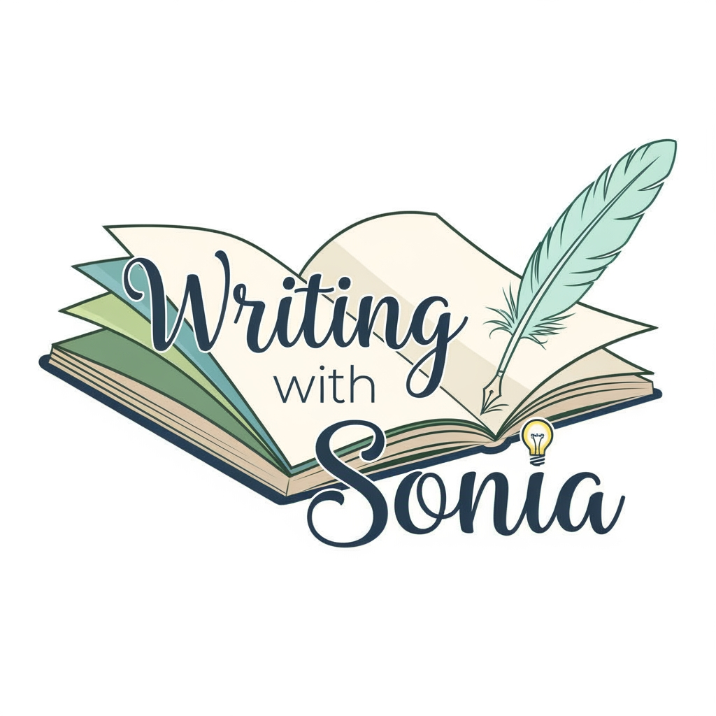AI Design for design a logo with named Writing with Sonia