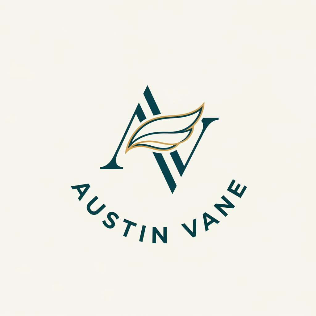 AI Design for My brand name is "AUSTIN VANE" please help me to make my brand logo not that type AV make like symbols more best