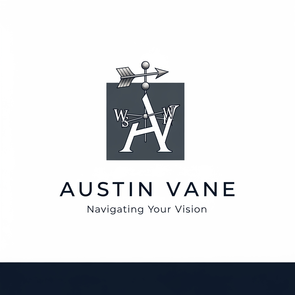 AI Design for My brand name is "AUSTIN VANE" please help me to make my brand logo not that type AV make like symbols more best