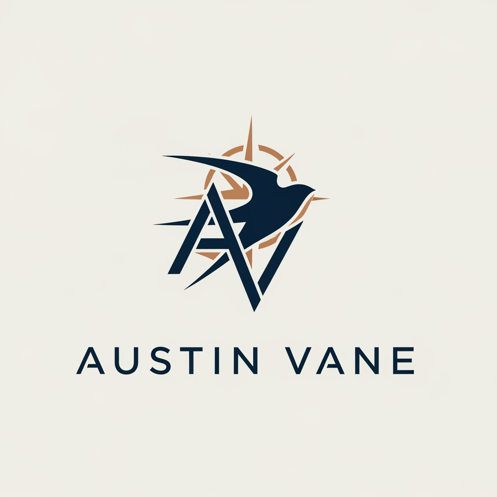 AI Design for My brand name is "AUSTIN VANE" please help me to make my brand logo not that type AV make like symbols
