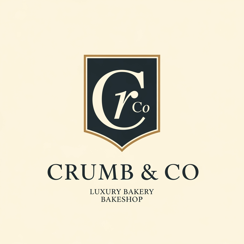 AI Design for make a monogram logo with 'Crumb & Co' for a luxury bakery shop