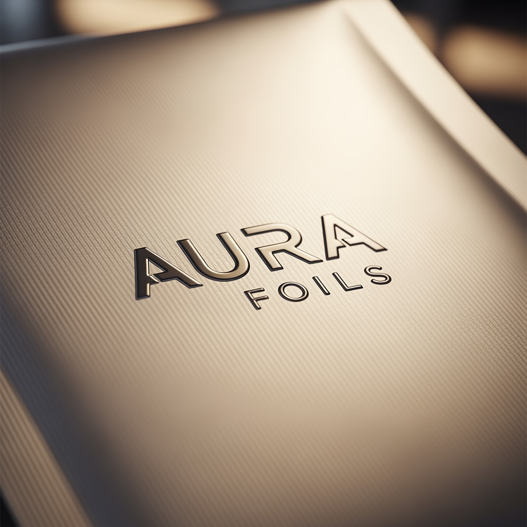 AI Design for My business food packaging foils production I want Logo "Aura Foils"