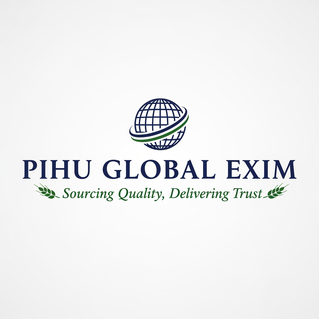 AI Design for 🌐 PIHU GLOBAL EXIM
─── 🌾 Sourcing Quality, Delivering Trust 🌾 ───
આ લોગોની ખાસિયતો:
PIHU GLOBAL EXIM: આ મુખ્ય નામ છે જેને તમારે હંમેશા બોલ્ડ અને થોડા મોટા અક્ષરોમાં રાખવાનું છે (શક્ય હોય તો ડાર્ક બ્લુ કે ગ્રીન કલરમાં).
🌐 (ગ્લોબ/પૃથ્વીનો ગોળો): આ ચિહ્ન દર્શાવે છે કે તમારો બિઝનેસ ઇન્ટરનેશનલ લેવલનો છે.
🌾 Sourcing Quality, Delivering Trust: આ તમારી કંપનીની ટેગલાઈન (સ્લોગન) છે. જેનો અર્થ થાય છે: "અમે ક્વોલિટી શોધીએ છીએ અને ભરોસો પહોંચાડીએ છીએ." આ વાંચીને વિદેશી બાયરને તમારા પર વિશ્વાસ બેસશે.