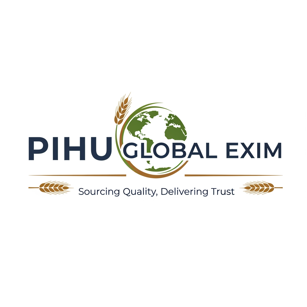 AI Design for 🌐 PIHU GLOBAL EXIM
─── 🌾 Sourcing Quality, Delivering Trust 🌾 ───